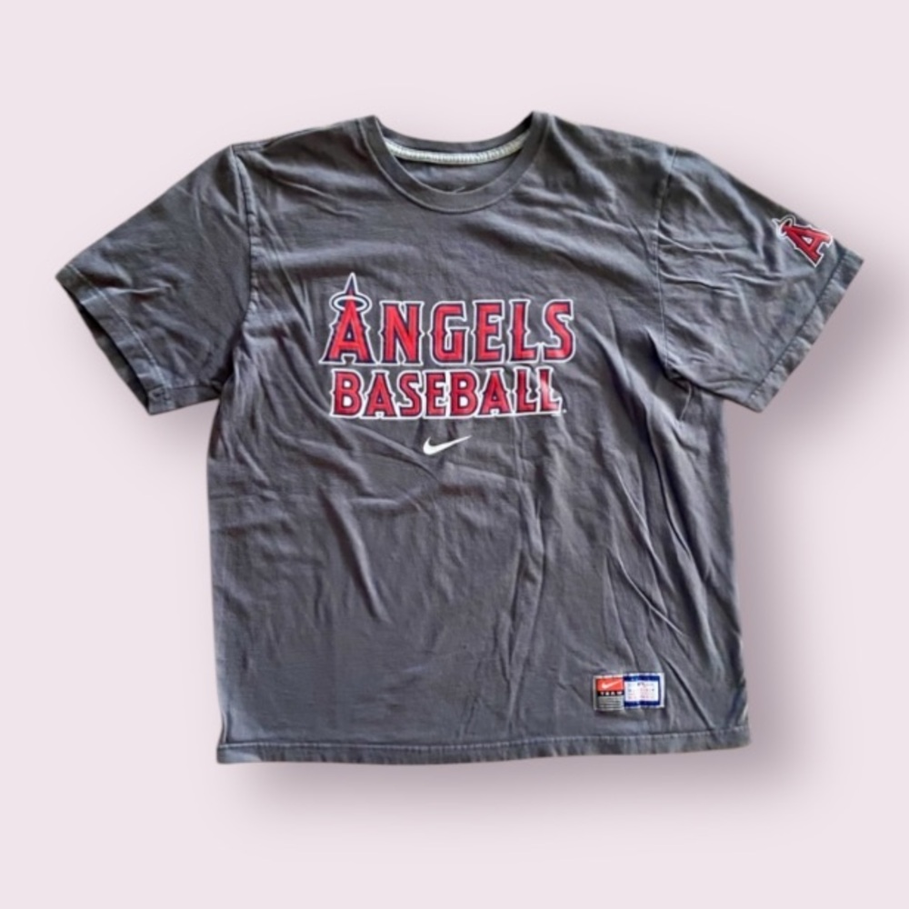 Men's Nike Angels Baseball Short Sleeve Crew Neck T-Shirt